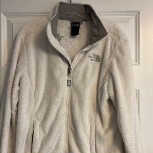 The North Face White Teddy Jacket Plush Fleece